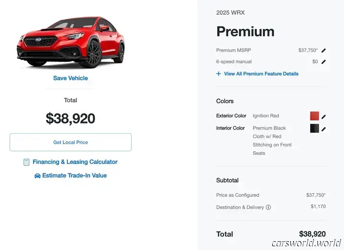 Vendite WRX in calo: Subaru ha aumentato i prezzi ancora una volta?
