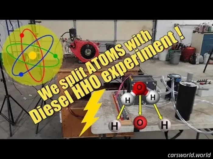 Here's What Occurs When You Inject Explosive Gas Derived from Water into a Diesel Engine.