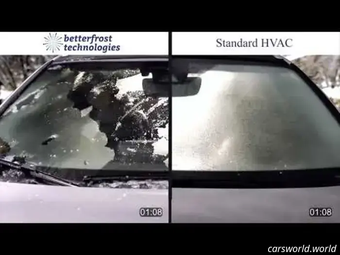 Guarda questo parabrezza futuristico che scioglie il ghiaccio quasi all'istante