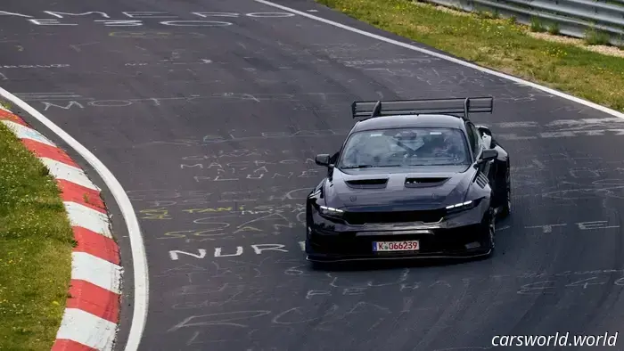 Check out the Ford Mustang GTD's Nurburgring record run without background music or any camera cuts.
