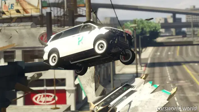 The latest GTA update involves commandeering self-driving taxis to plummet the stock price.