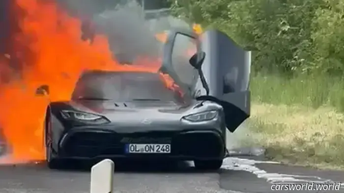 Another Mercedes-AMG One has gone up in flames.