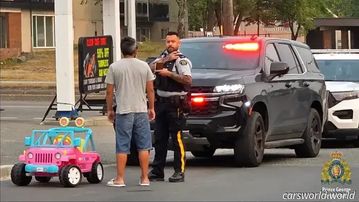 Canadian Man Receives DUI for Driving Barbie Jeep in Traffic
