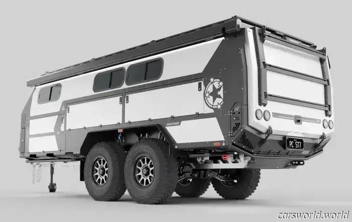 Этот внедорожный кемпер стоимостью 200 000 долларов имеет самую сумасшедшую подвеску прицепа, которую вы когда-либо видели.