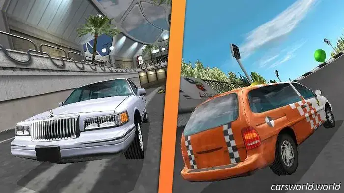 Este Juego de Carreras de la década de 2000 Te permite golpear a un Mercury Sable y un Ford Ranger Como un Idiota