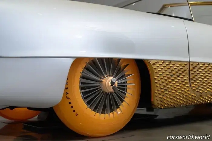 One of the most legendary custom cars from the 1950s, featuring illuminated Goodyear tires, is available for purchase.