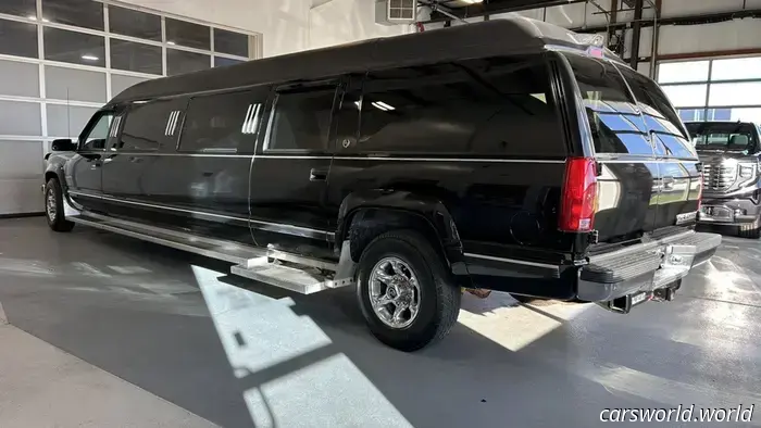 One of you definitely needs this 1999 Chevy Suburban K2500 Limo.