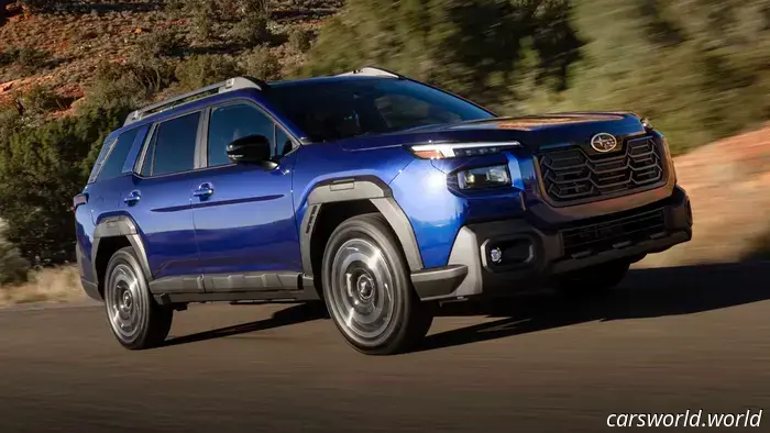 The 2026 Subaru Outback’s roof rack features three distinct weight ratings.