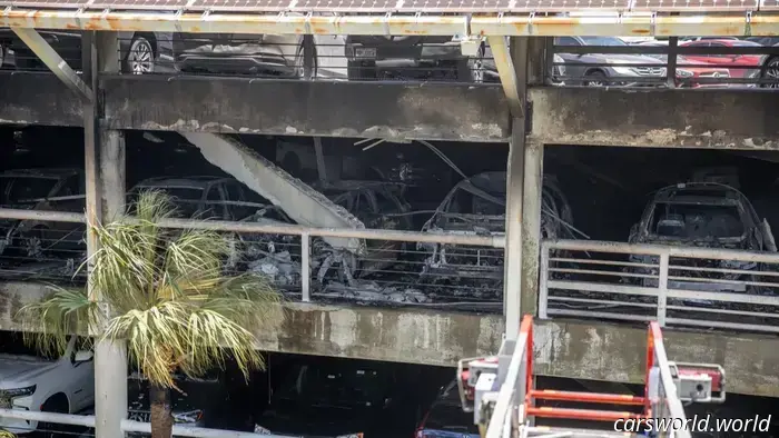 50 Vehicles Destroyed in Major Fire that Caused Parking Garage Collapse at Jacksonville Airport