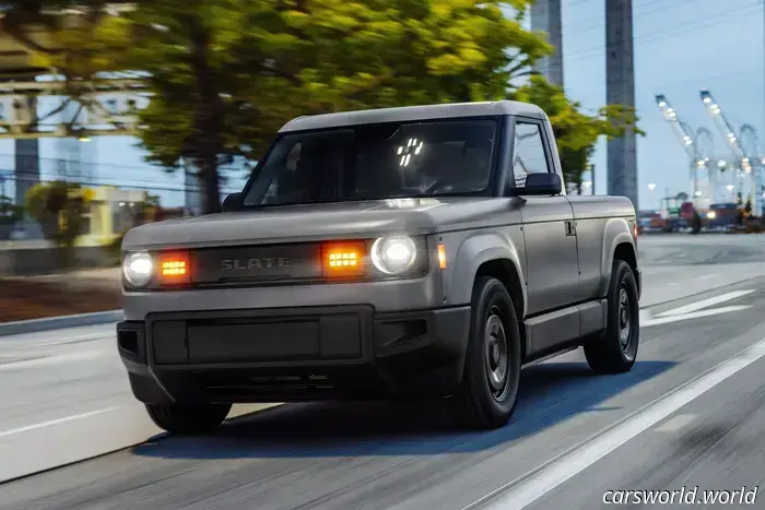 La Camioneta Eléctrica Slate marca el Regreso del Camión Compacto de Cabina Única