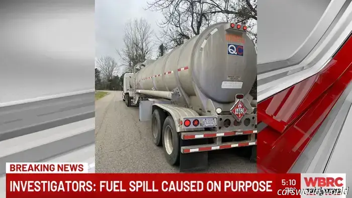 Trucker Discharges 2,000 Gallons of Fuel onto Road Instead of Driving to Nearby Station