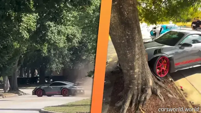 El piloto de Porsche 911 GT3 RS lo pone en un Árbol a 30 MPH