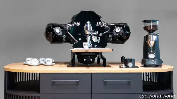 Questo motore di moto BMW è in realtà una caffettiera da 9.185 dollari