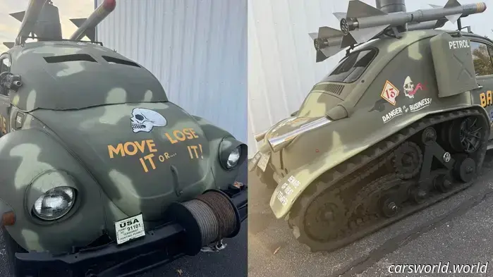 Este VW Beetle Con Orugas De Tanque A la Venta Está Listo para la Batalla