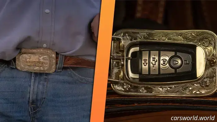 Jeans da cowboy troppo stretti? Il Belt Truckle della Ford terrà al sicuro le chiavi del tuo pick-up.