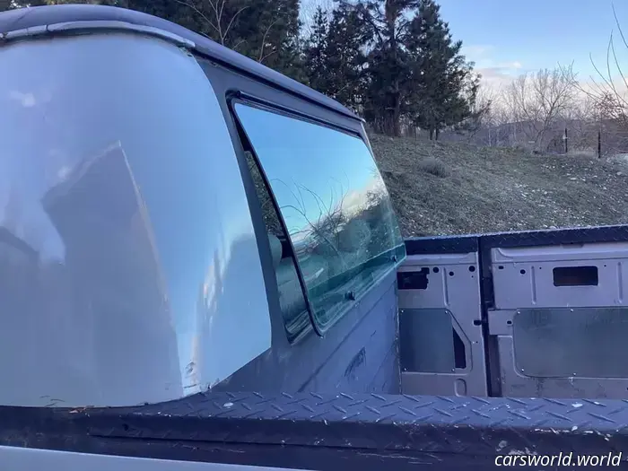 For Sale: Dodge Ram Van Transformed into a Pickup That Resembles a Fridge Illustration