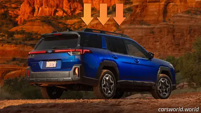 The 2026 Subaru Outback’s roof rack features three distinct weight ratings.