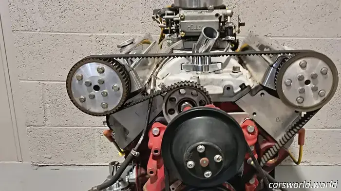 Take a look at this unusual Chevy small block that has been converted to SOHC for sale.