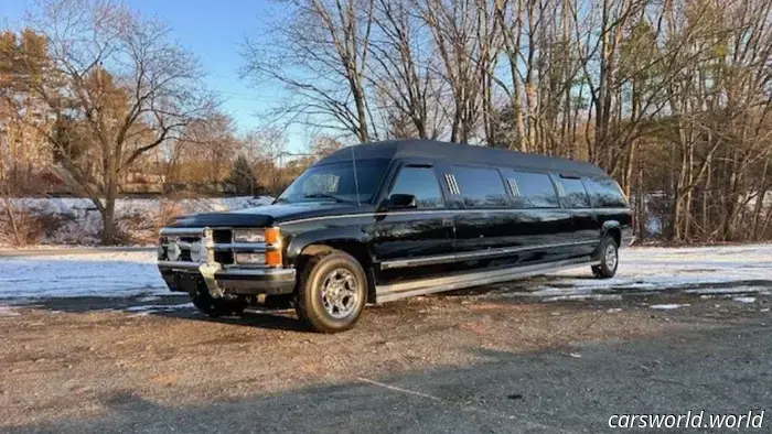 One of you definitely needs this 1999 Chevy Suburban K2500 Limo.