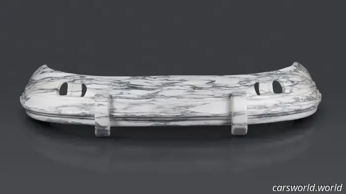 This artist produces Porsche 911 components using marble.