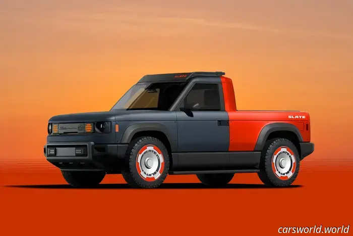 Conozca la Camioneta Slate: Una Camioneta Eléctrica de 2 Puertas y 2 20K Con Ventanas de Manivela y Sin Pantalla Táctil