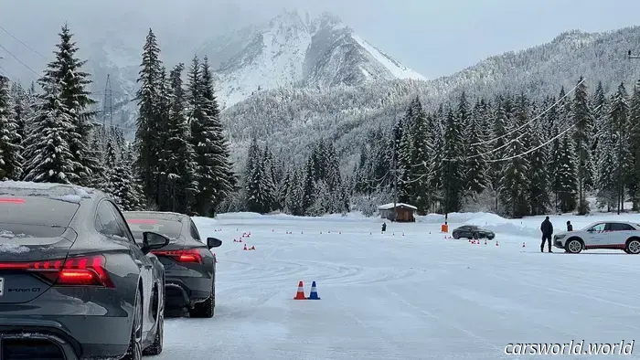 Cómo realizar un derrape con un Audi de 900 CV en hielo sin chocar.